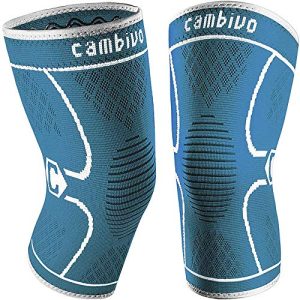 CAMBIVO 2 Pack Knee Brace, Knee Compression Sleeve Support for Men and Women, Knee Pads for Running