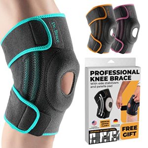 DR. BRACE ELITE Knee Brace with Side Stabilizers & Patella Gel Pads for Maximum Knee